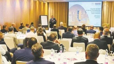 Dr Minas Khatchadourian, general counsel at Qatar Chamber, delivering the keynote speech during the workshop.