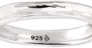 Silpada 'Belle Fleur' Stacking Ring in Hammered Sterling Silver