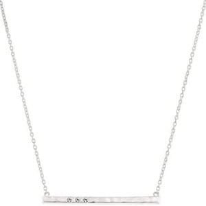 Silpada 'Dotted Line' Necklace with Swarovski Crystals in Sterling Silver, 18" + 2"