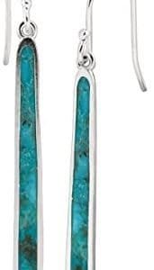 Silpada 'Turquoise Drop' Compressed Turquoise Drop Earrings in Sterling Silver