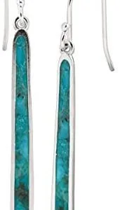 Silpada 'Turquoise Drop' Compressed Turquoise Drop Earrings in Sterling Silver