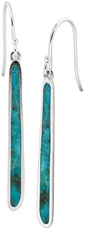 Silpada 'Turquoise Drop' Compressed Turquoise Drop Earrings in Sterling Silver