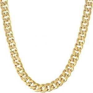 LIFETIME JEWELRY 6mm Cuban Link Chain Necklace 24k Gold Plated for Men and Women