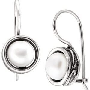 Silpada 'Modern Fairytale' 18 mm Freshwater Cultured Pearl Drop Earrings in Sterling Silver