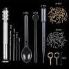 Kalolary 94 Pcs Silicone Casting Molds and Tools Set for DIY Jewelry Resin Craft Making - Image 3